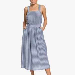 ROXY Blue Strappy Midi Dress - Small - NWT